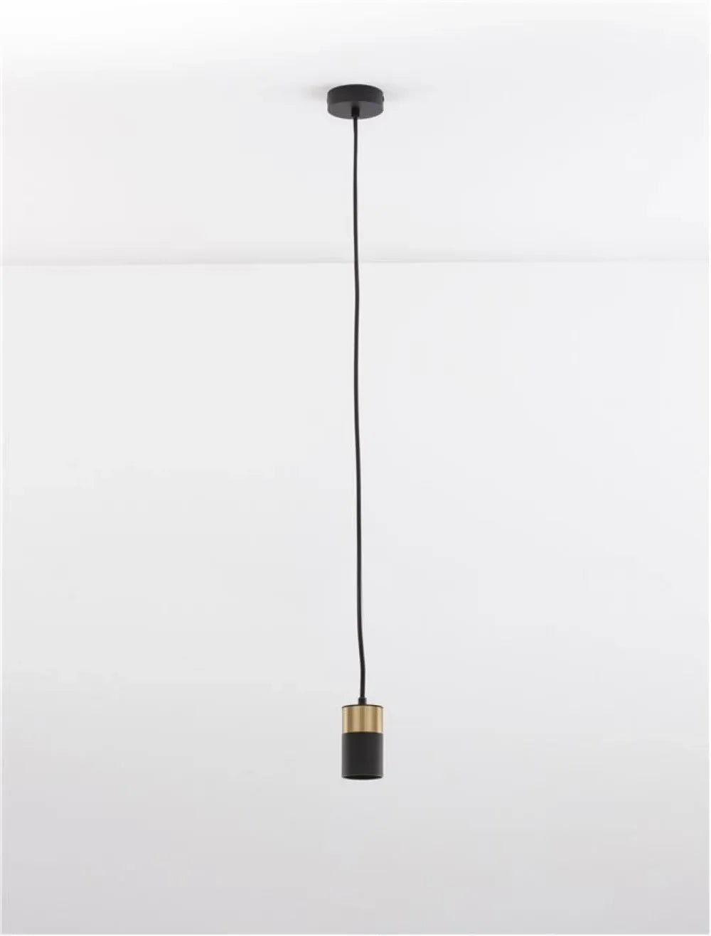 Pendul din Aluminiu Negru/Auriu H160xL5.6cm IP20 PONGO