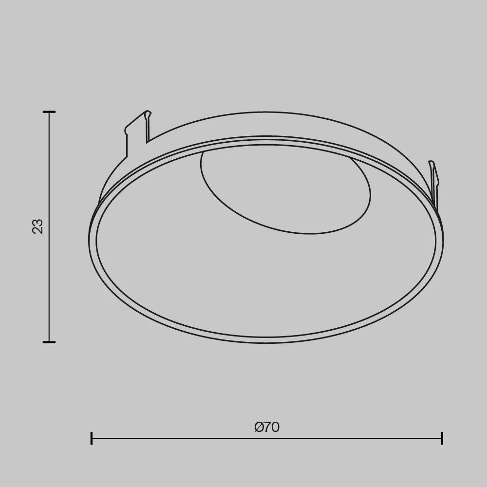 Inel decorativ pentru spot incastrat 10w Wise din Plastic Auriu mat
