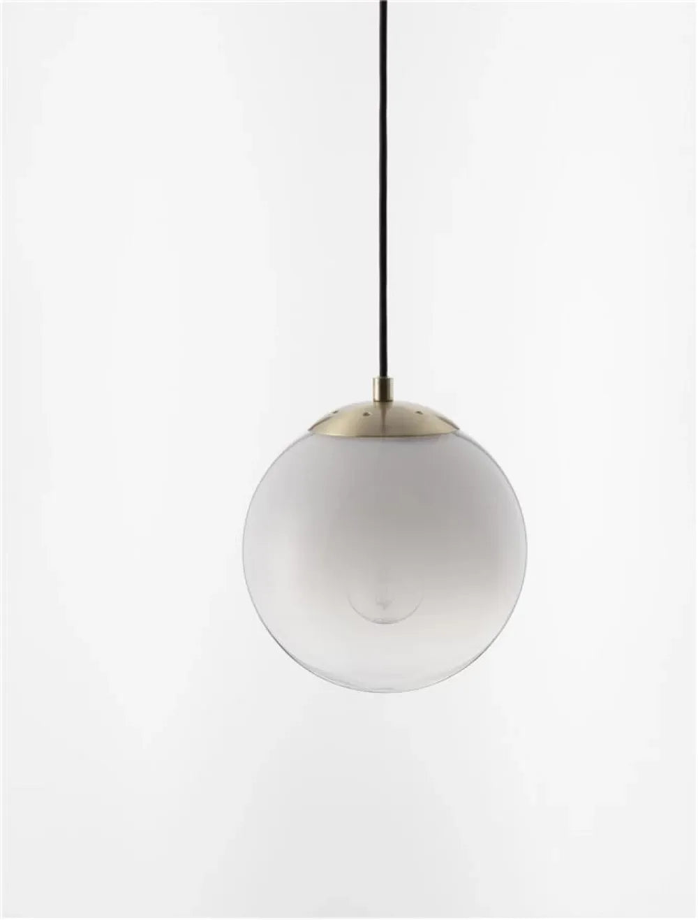 Pendul structura din Metal Auriu si abajur din Sticla Alb H120xL20cm IP20 VITA
