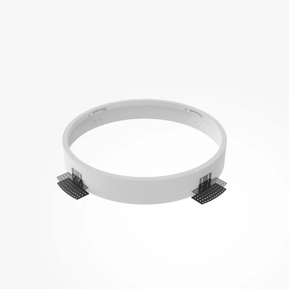 Acesoriu pentru incastrare plafoniera Zon de diametru 40cm din Metal Alb