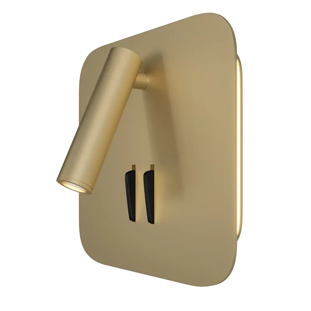 Aplica de perete reglabila din Aluminiu Auriu cu LED L13x7xH13cm Ios 176