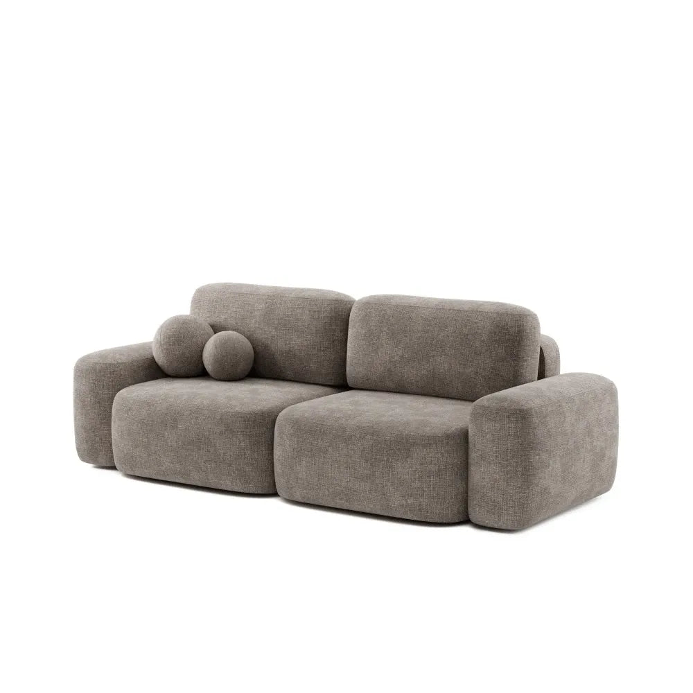 Canapea extensibila tapitata cu material chennile maro Bold L259x88cm