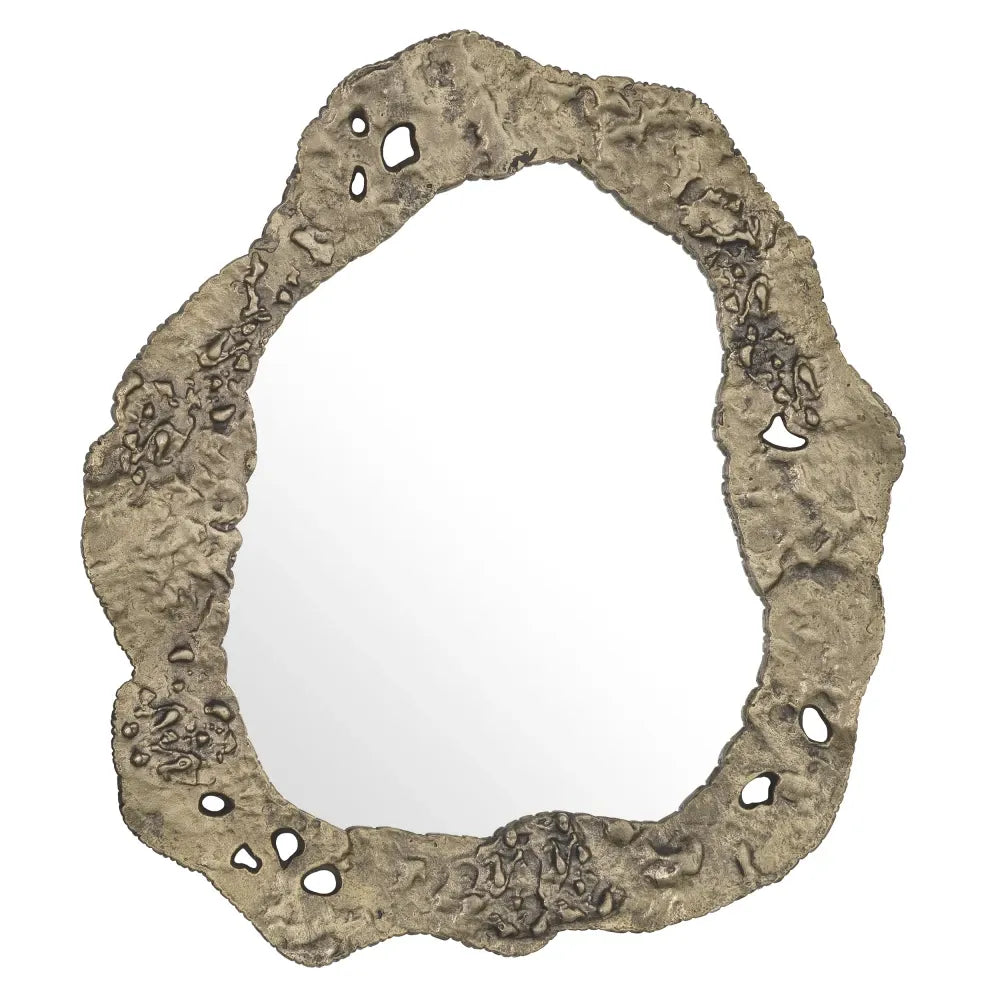Set 2 oglinzi cu rama din Metal/MDF Alama antichizata L35/38xH35.5/44cm Foggia Eichholtz