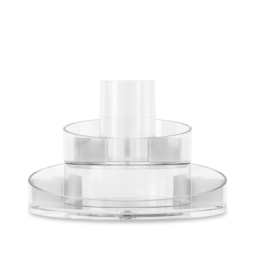 Organizator cosmetice din Acrilic Alb L25xH17cm Cascada