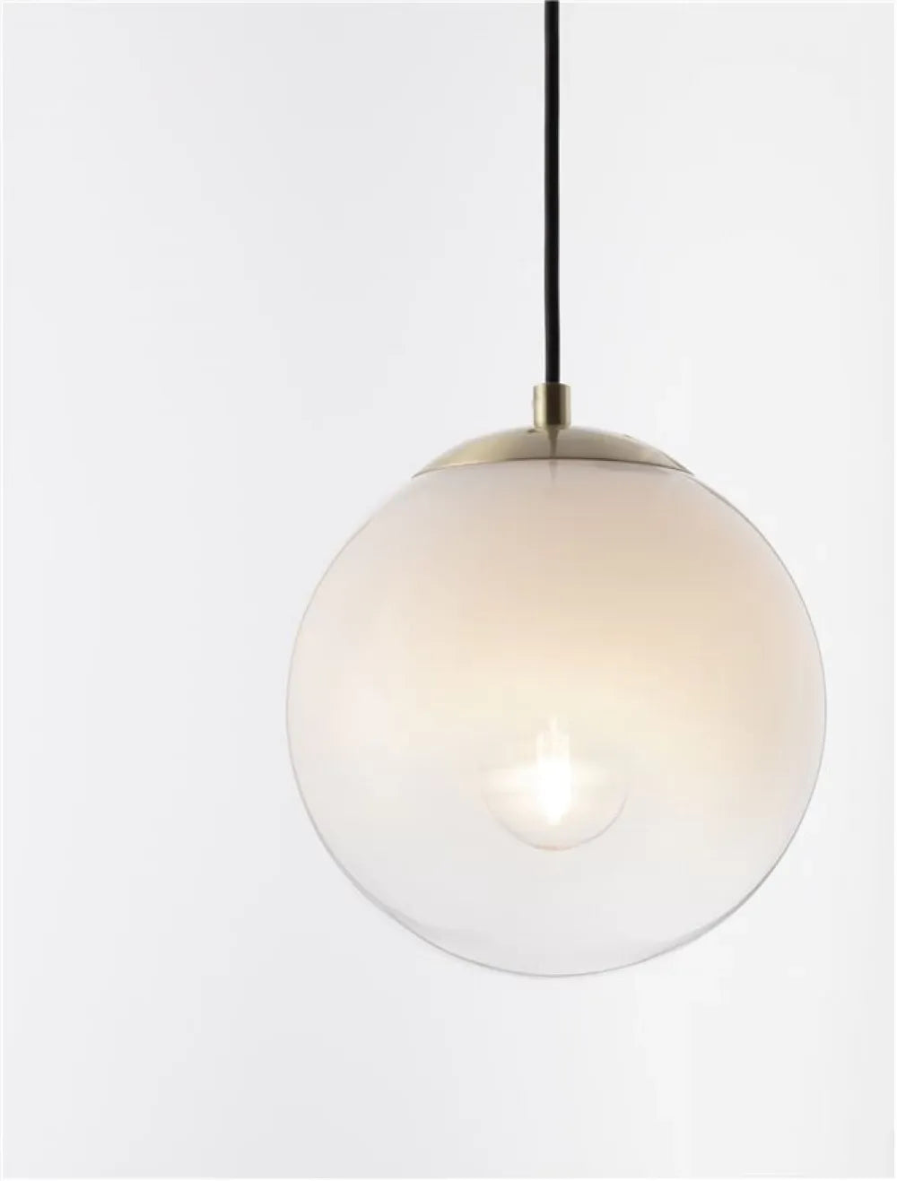 Pendul structura din Metal Auriu si abajur din Sticla Alb H120xL20cm IP20 VITA