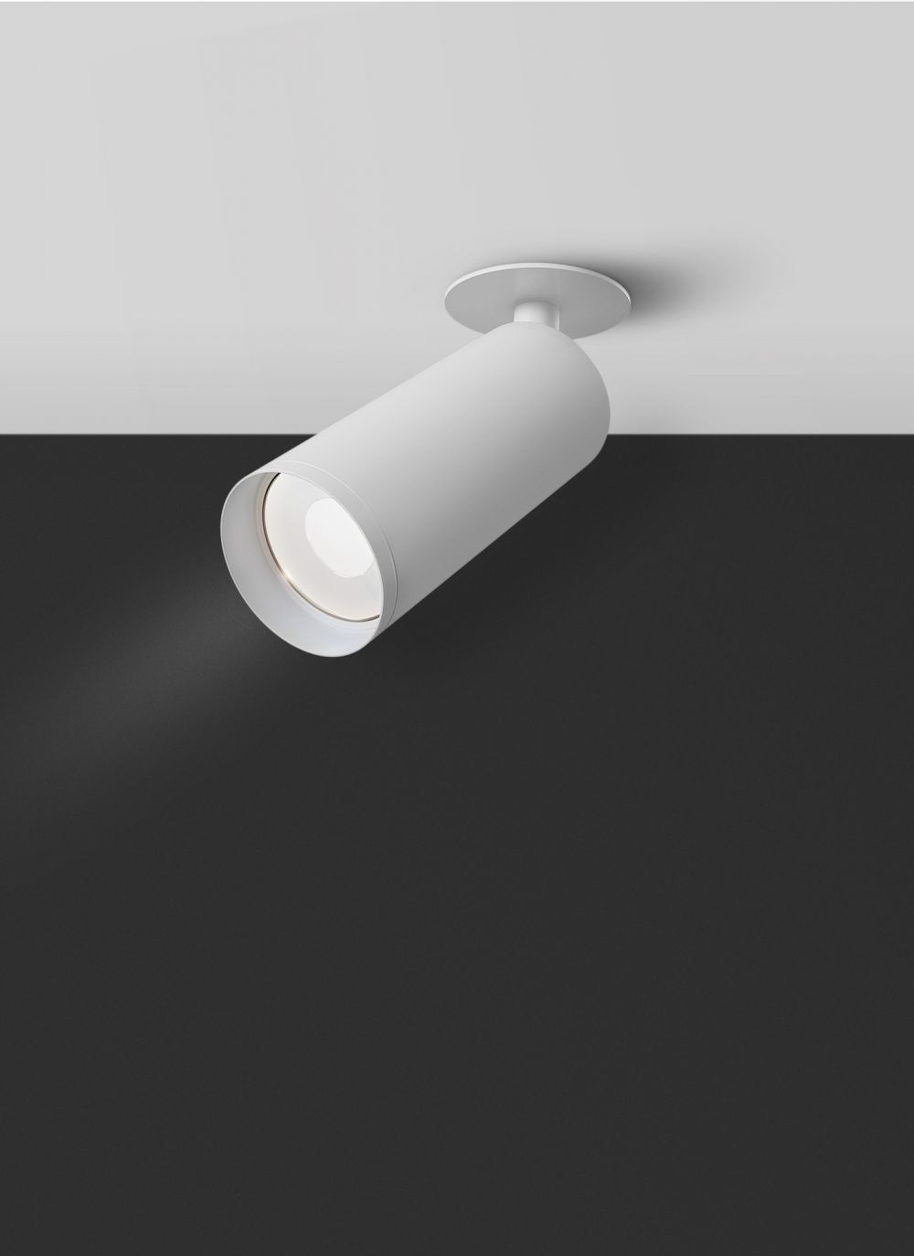 Spot aplicat din Aluminiu Alb D6xH20cm FOCUS