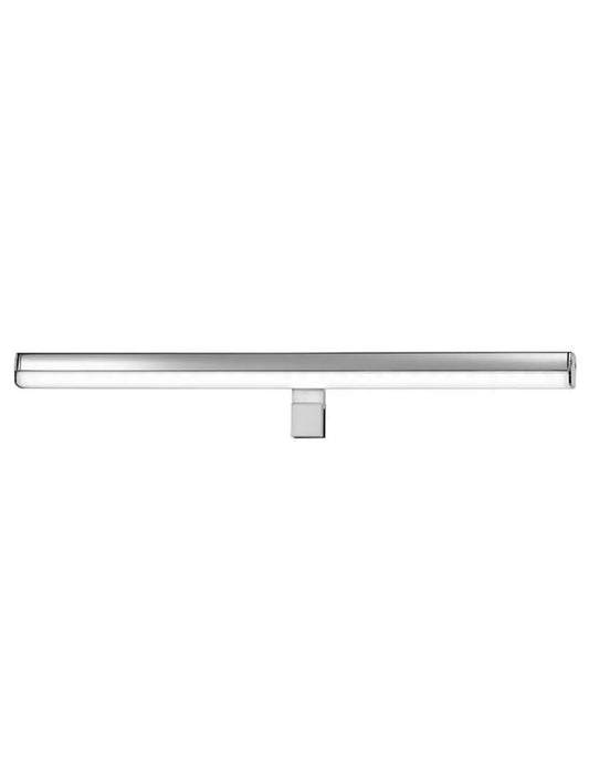 Aplica de perete structura din Aluminiu Argintiu si abajur din Acrilic Alb H6.5xL49cm IP44 12W 1174lm 3000k VANESE