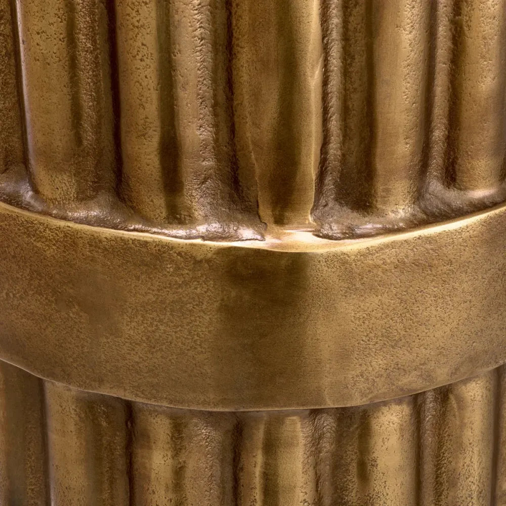 Masuta laterala Rotunda din Aluminiu Alama antichizata D33xH52.5cm Padua L Eichholtz