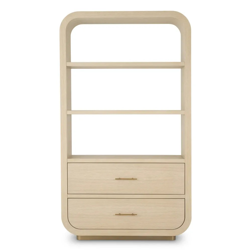 Biblioteca din Furnir de stejar Maro deschis L120xH210cm Quinton Eichholtz