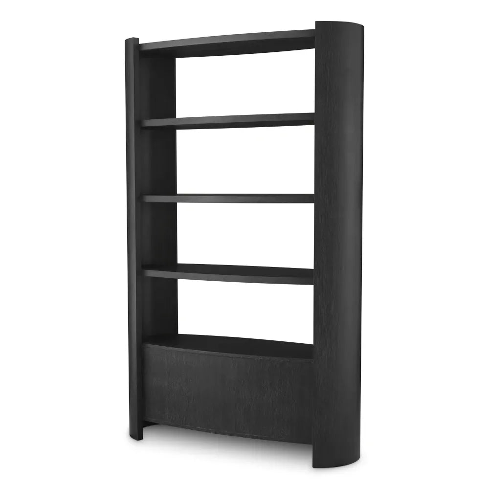 Biblioteca din Furnir de stejar Gri carbune L130xH210cm Splendora Eichholtz