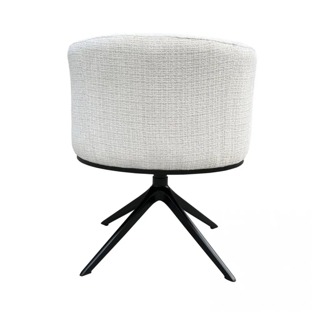 Scaun tapitat cu Chenille Bej cu picioare din Metal Negru H77xL65xA64cm Cheyenne Richmond Interiors
