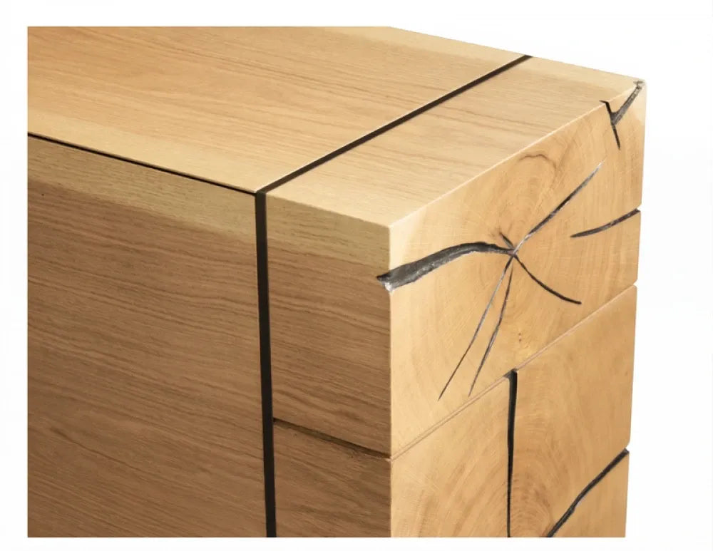 Bufet 3 Usi din Lemn de Stejar in dimensiuni multiple Beams