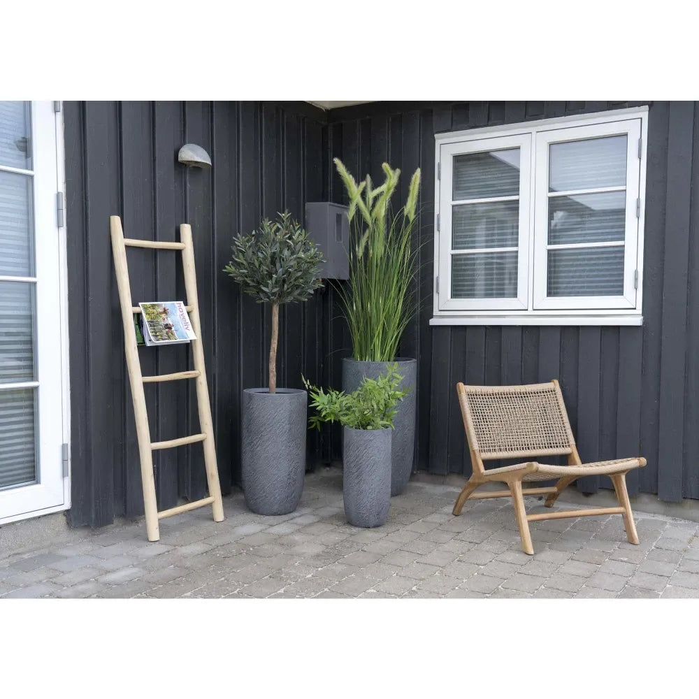 Fotoliu de exterior din Lemn de tec Maro si Ratan Maro H73xL60xA80cm Derby