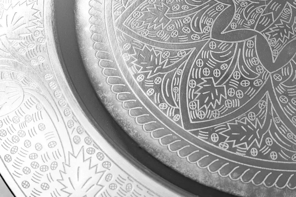 Masuta laterala din Metal Negru L40xH36cm Marrakesh