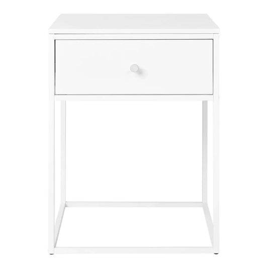 Noptiera din Metal Alb si MDF Alb L40xH55cm Vita