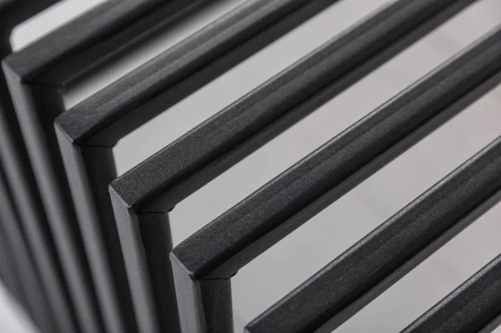 Masuta de cafea Dreptunghiulara din Lemn masiv de stejar Maro si Metal Negru L100xH40cm Architecture