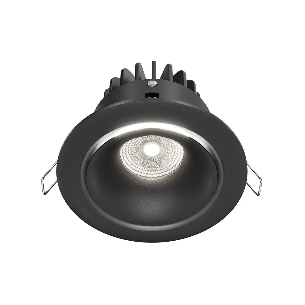 Spot incastrat rotund din Aluminiu Negru H7.5xD10cm IP 20 12W 830lm 4000k Yin