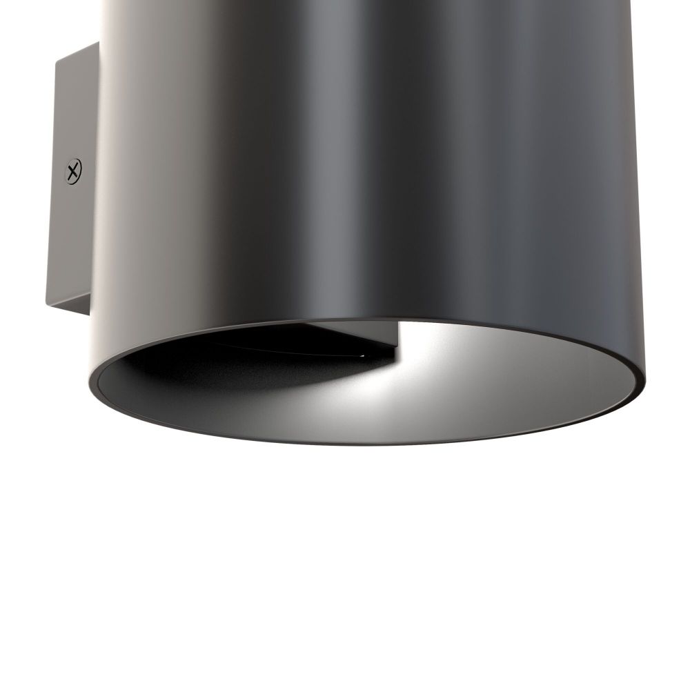 Aplica de perete din Metal Negru D10xH8cm Rond