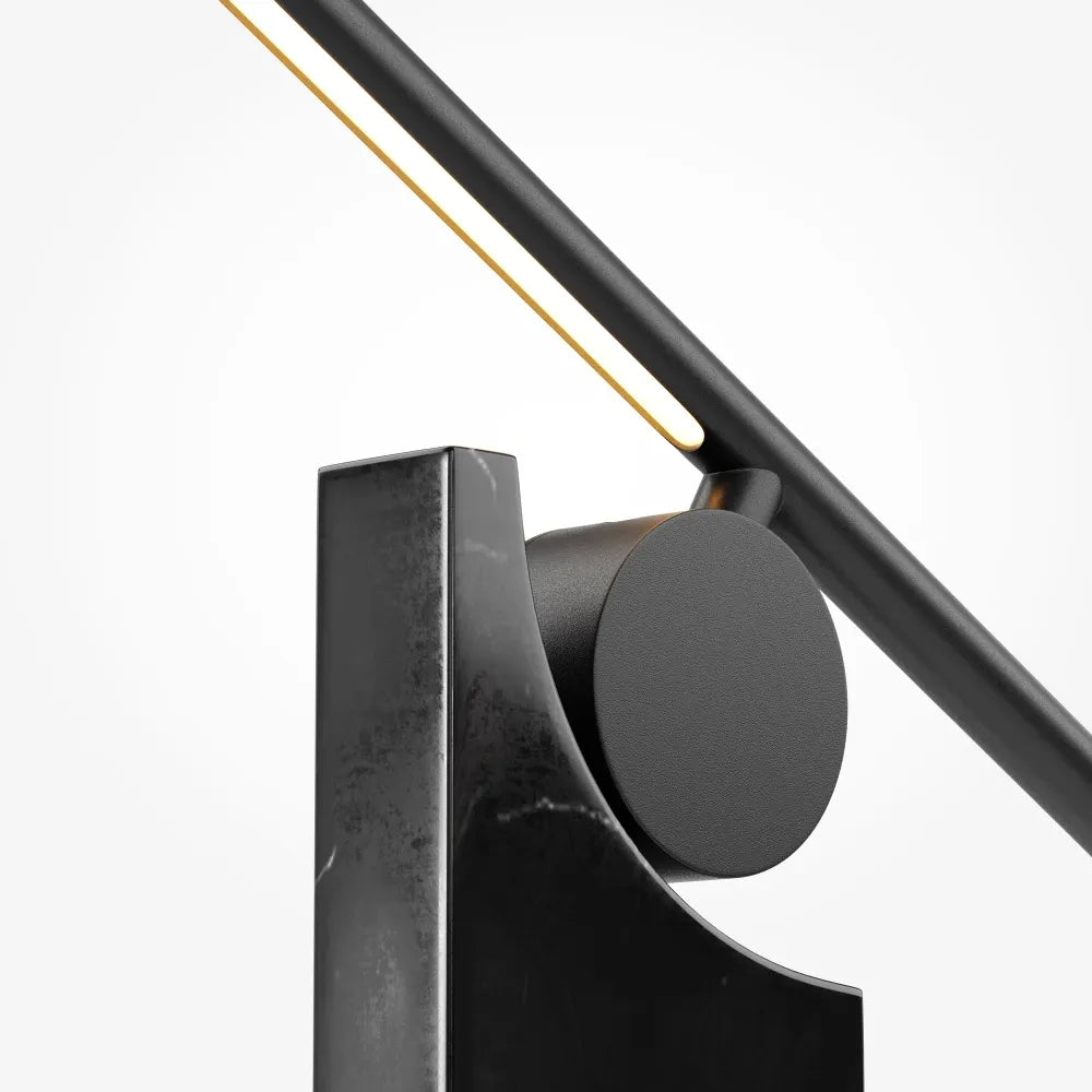 Veioza din Metal/Marmura Negru si Metal Negru H27.1xL42.4cm Monumento
