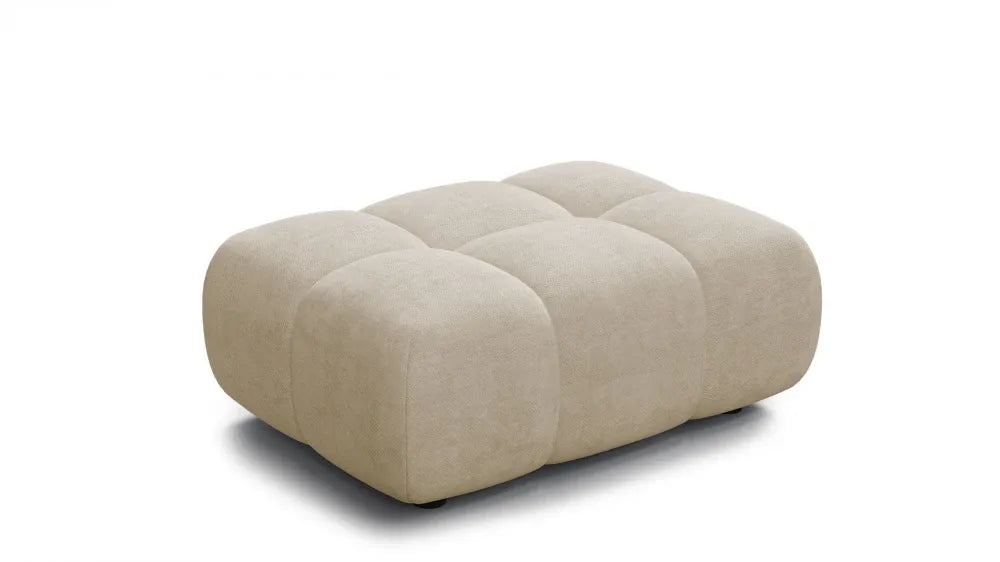 Taburet tapitat cu material pet friendly Alias crem L71x100cm