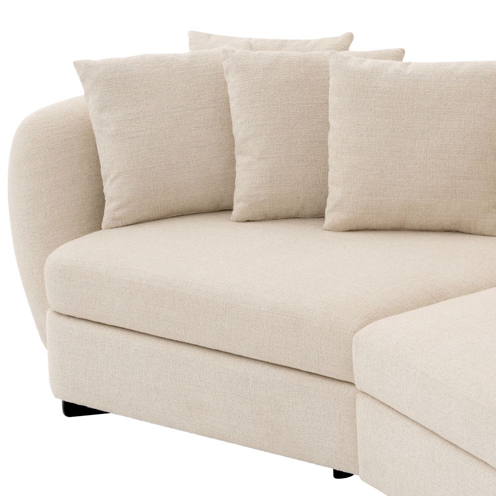 Canapea fixa Sidney Eichholtz din Stofa Nuoro  Bej L314cm