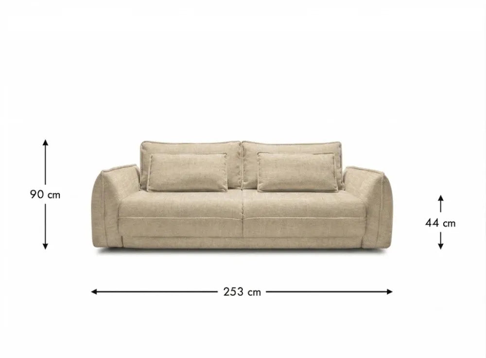 Canapea extensibila tapitata cu catifea Vogue 1 L253x90cm Ella