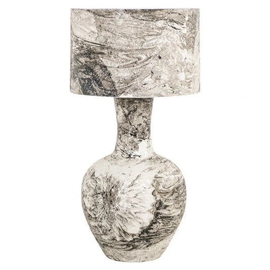 Veioza din Metal Negru/Alb D40xH78cm Cecile Richmond interiors