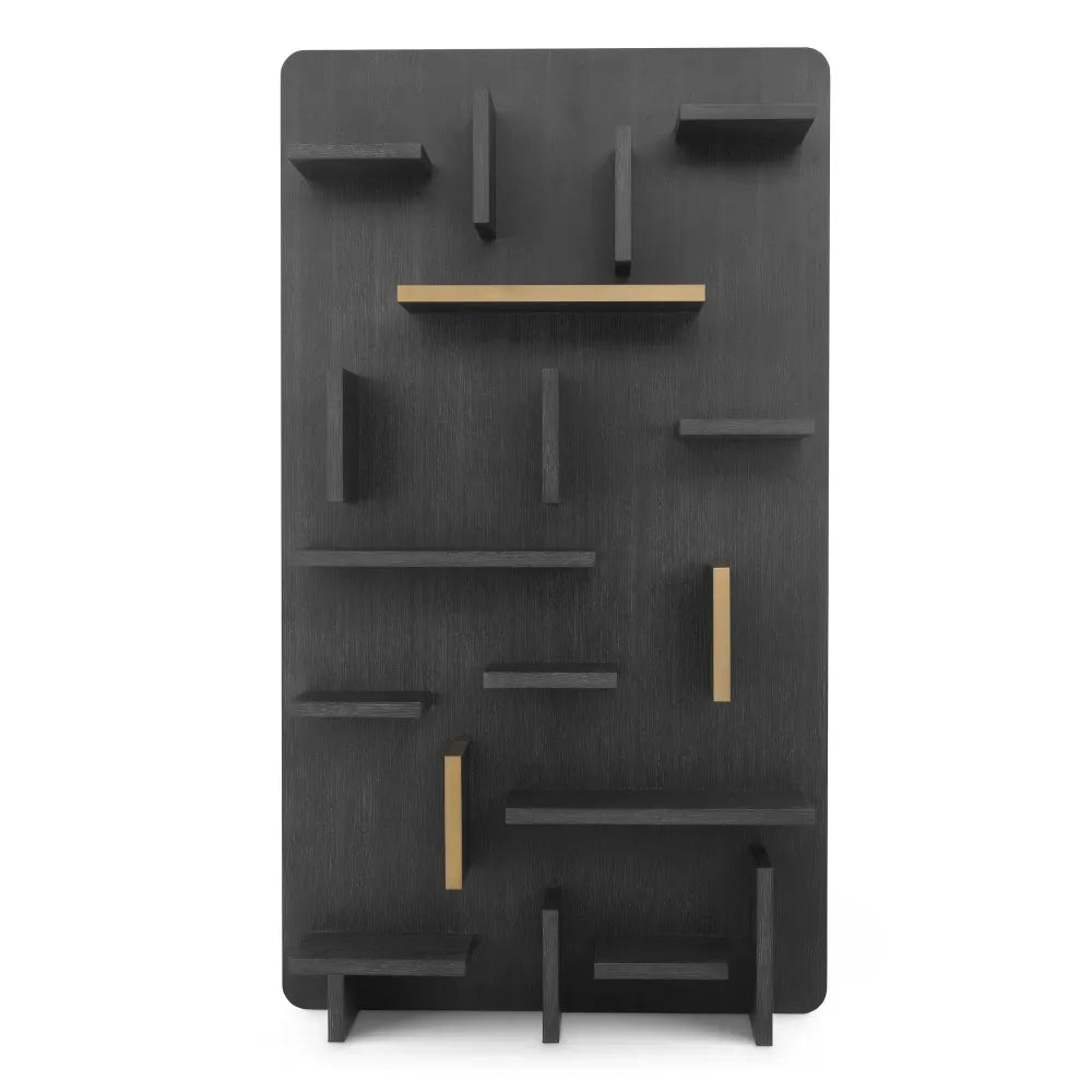 Raft suspendat din Furnir de stejar Gri carbune L130xH230cm Highgrove Eichholtz