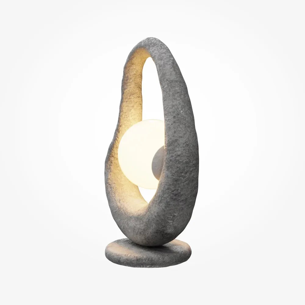 Veioza din Metal Gri si Sticla Alb H38xL15cm Opus