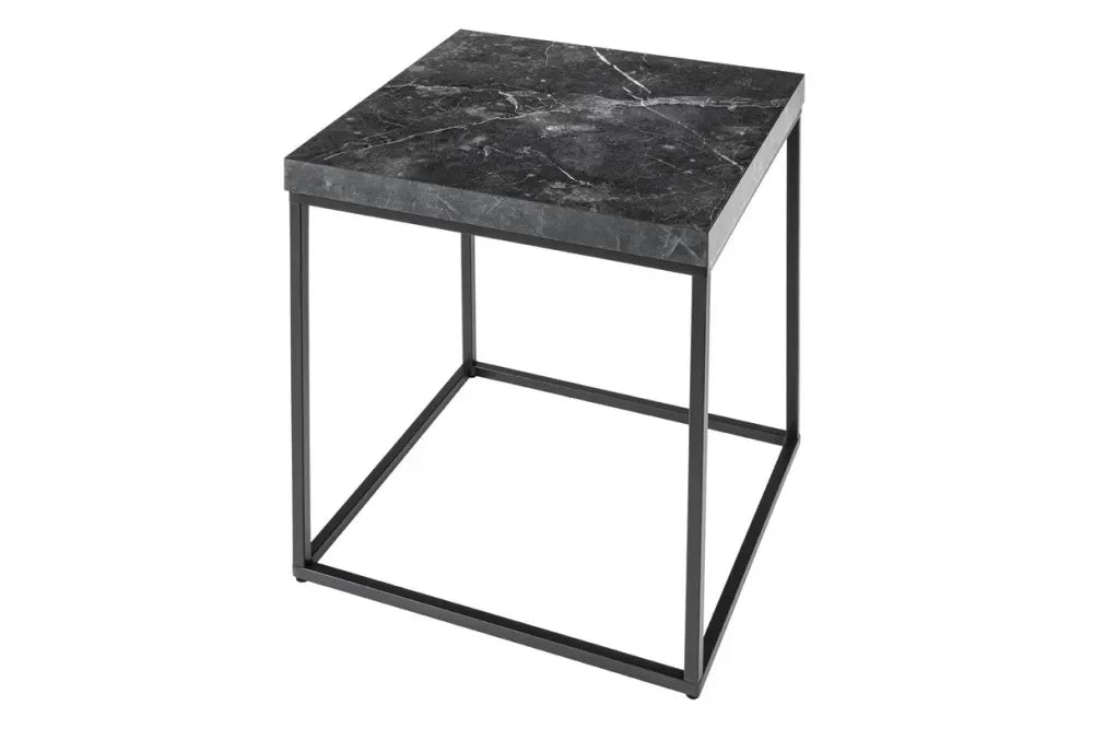 Masuta laterala din MDF Gri antracit si Metal Negru L40xH45cm Architecture