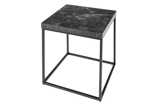 Masuta laterala din MDF Gri antracit si Metal Negru L40xH45cm Architecture