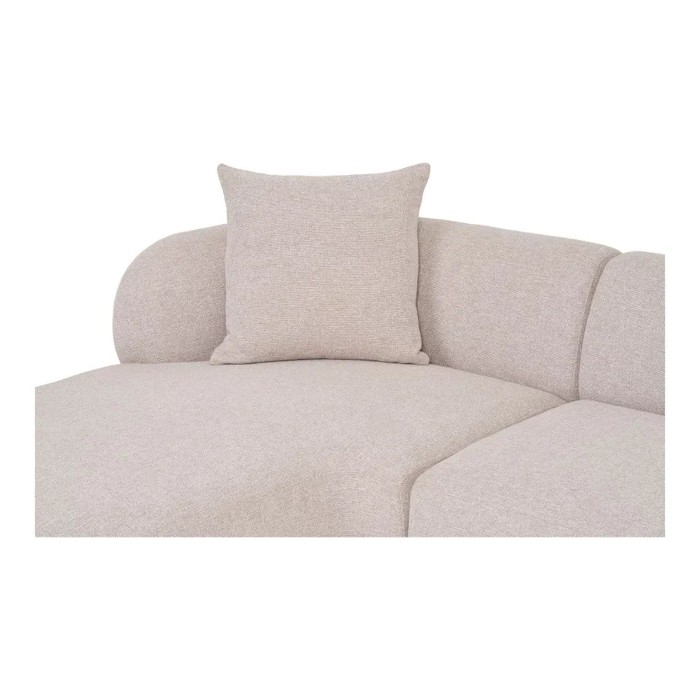 Coltar cu orientare stanga tapitat cu Stofa Bej L294xH69cm Kingston