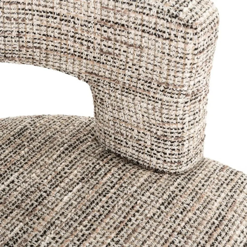 Scaun tapitat cu Stofa be trendy Bej cu picioare din Metal Alama H78xL64xA60cm Ellis Richmond interiors