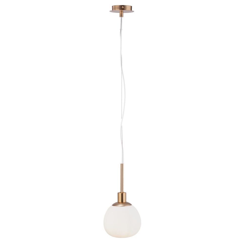 Pendul cu inaltime reglabila din Sticla Alb D15xH181cm Erich