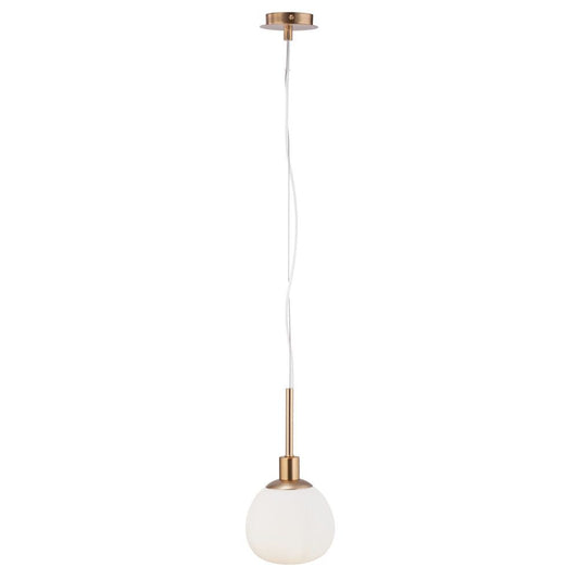 Pendul cu inaltime reglabila din Sticla Alb D15xH181cm Erich