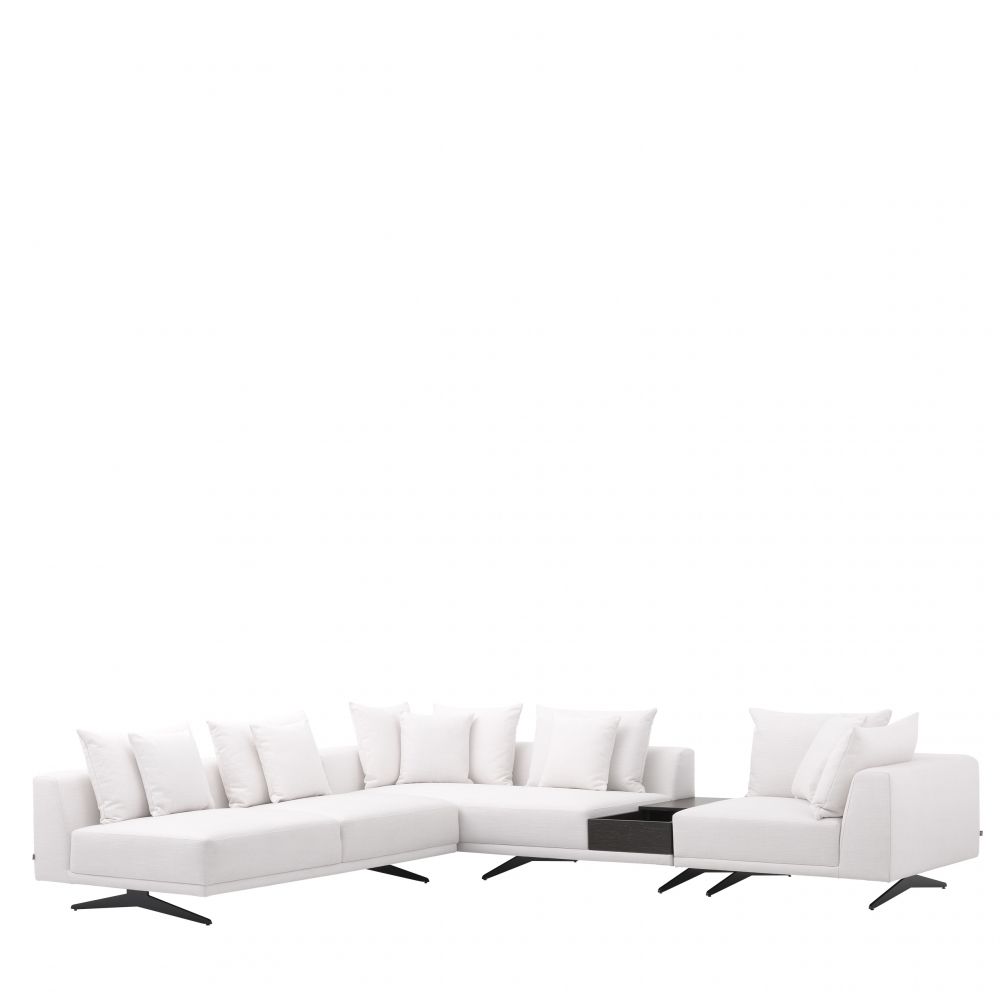 Coltar Fix Endless Eichholtz din Stofa Avalon Alba L340cm