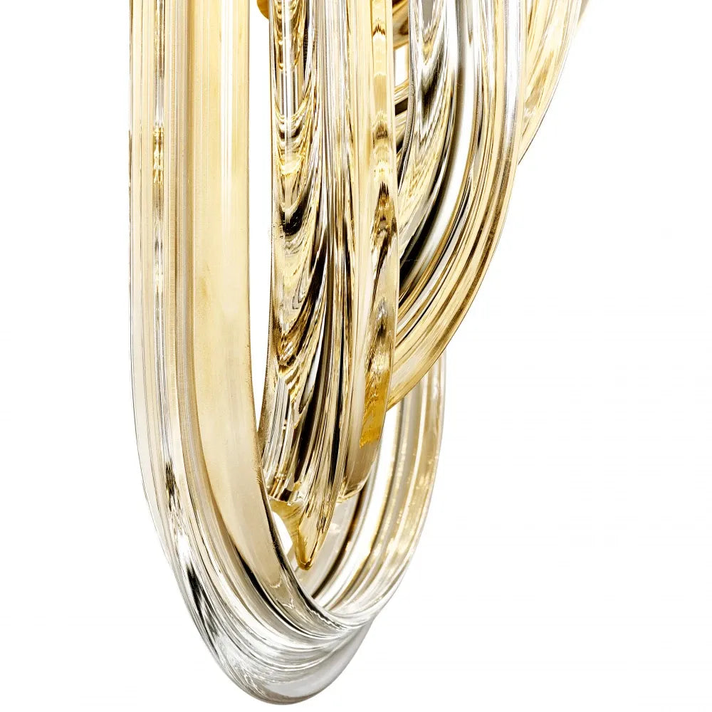 Aplica de perete din Metal Argintiu si Sticla Transparent H40xL18cm Greco Eichholtz