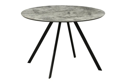 Masa din PAL Gri si Metal Negru D100xH75cm ATELIER