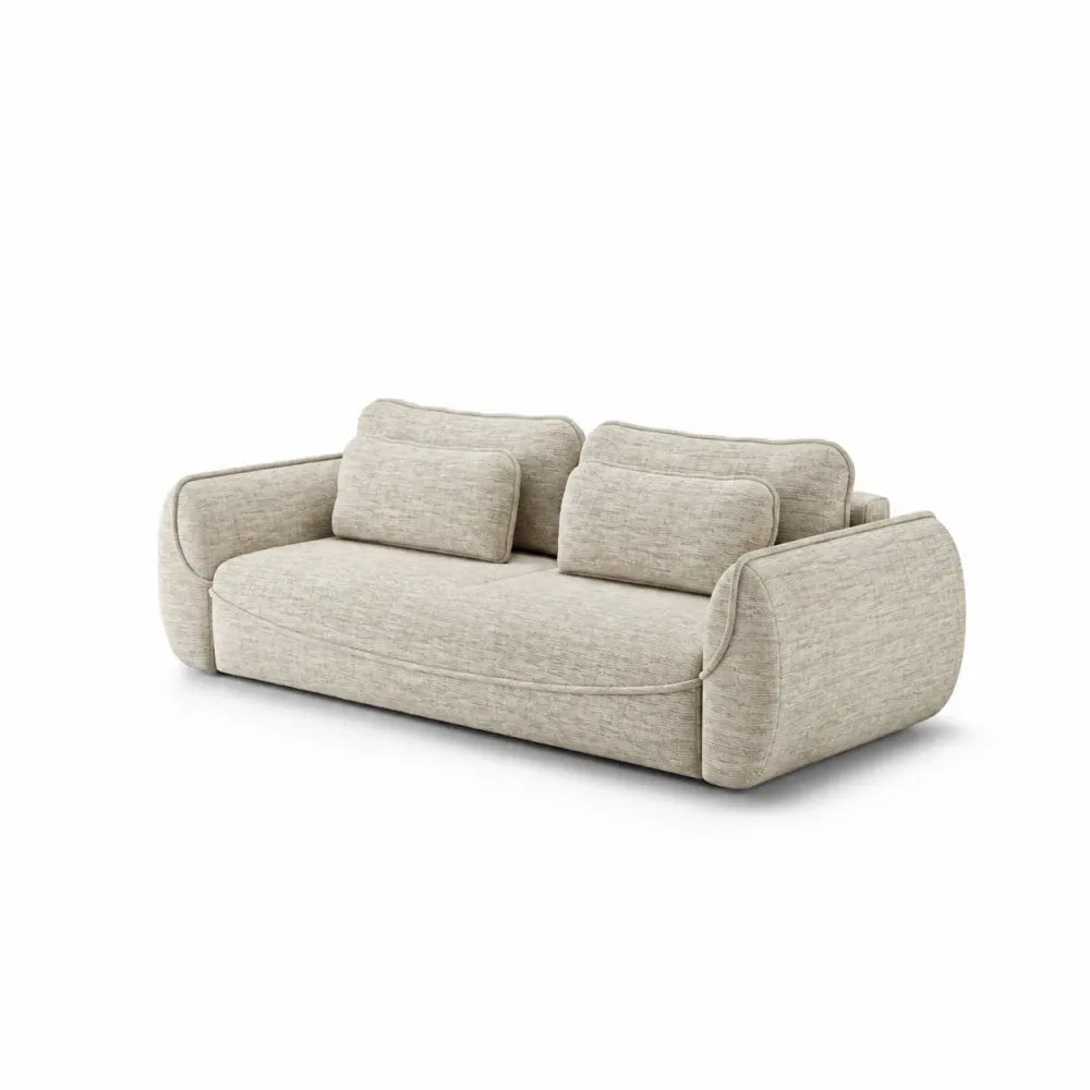 Canapea extensibila tapitata cu stofa Bej L257xH92cm Umea
