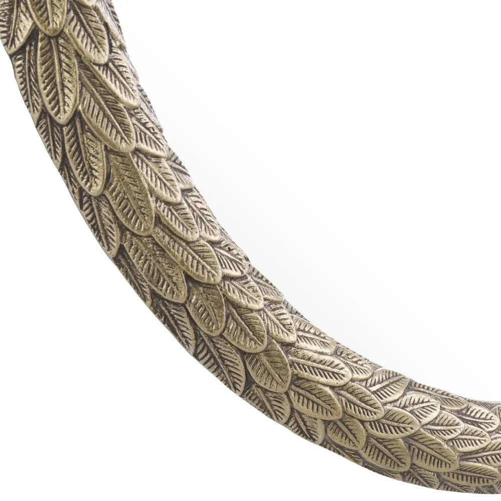 Oglinda cu rama din Metal/MDF Alama D91cm Soave Eichholtz