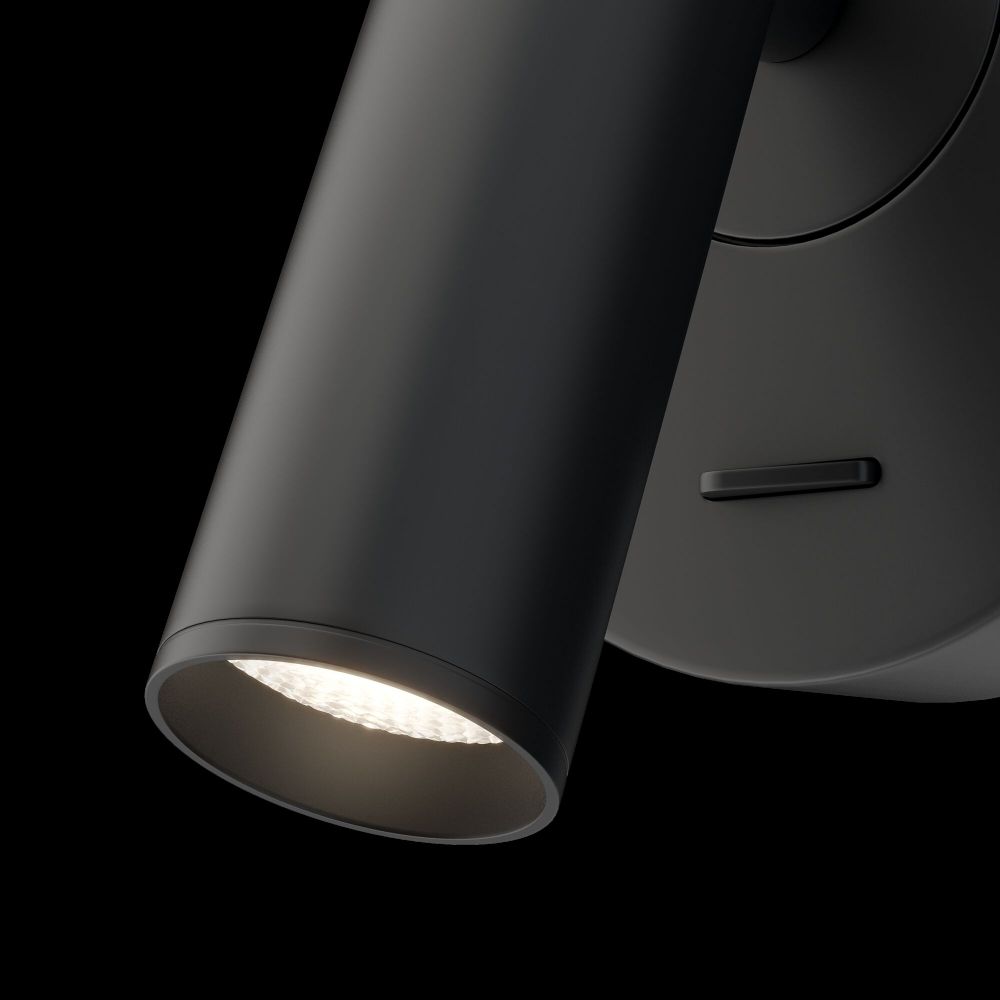 Aplica de perete reglabila din Metal Negru cu LED  L7x7xH9cm Mirax