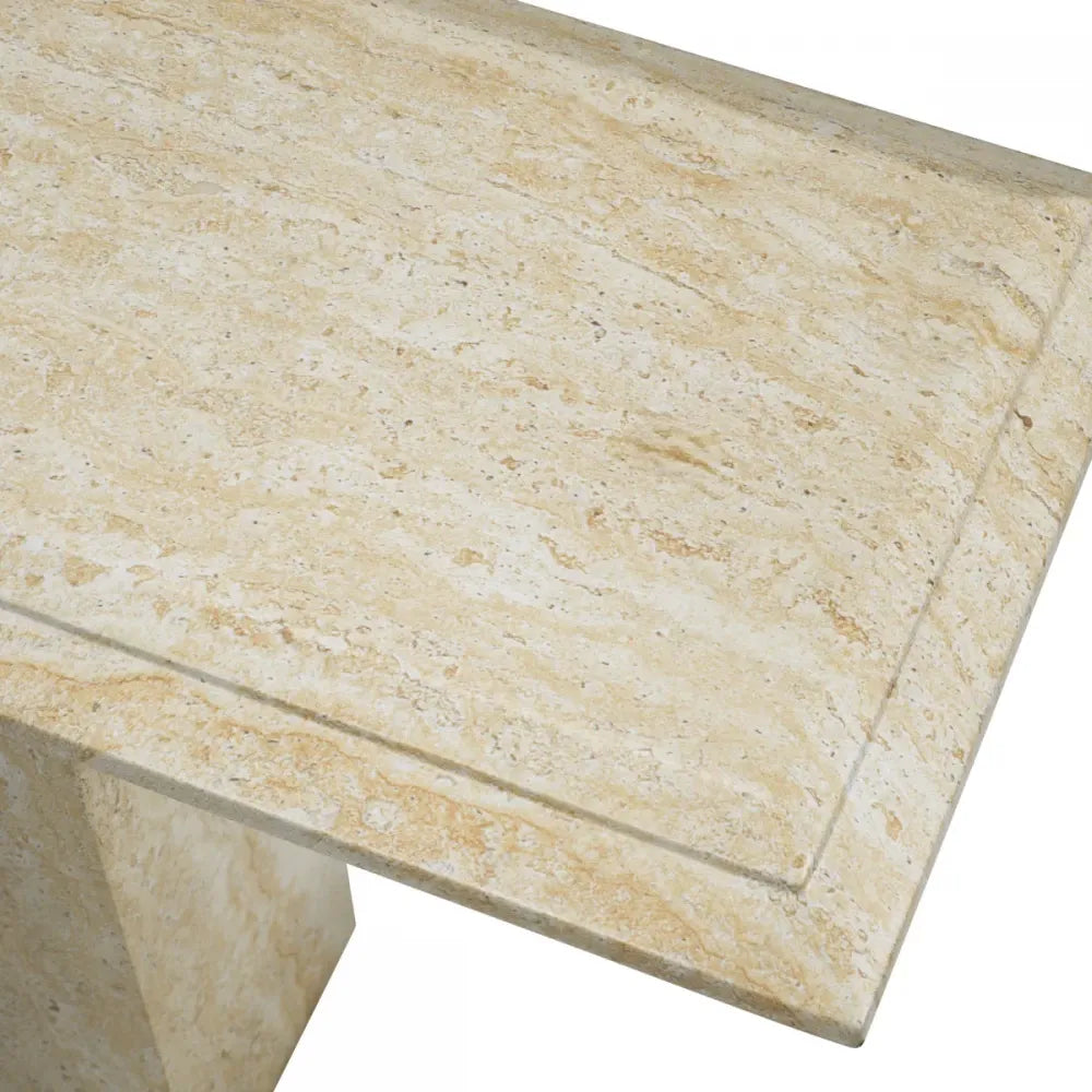 Consola de exterior din Travertin artficial Bej H75xL131cm Charles Eichholtz