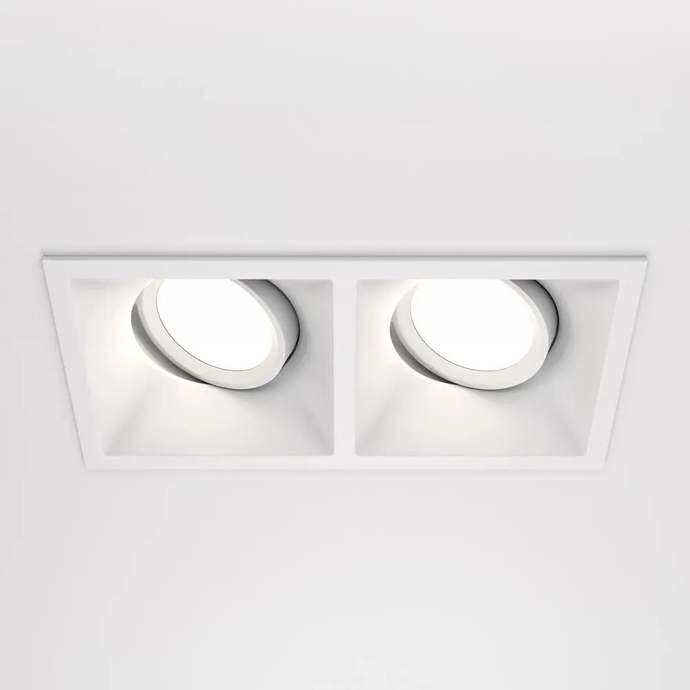Sport dublu incastrat din Aluminiu Alb H4xL17cm IP 20 GU10 50W Dot