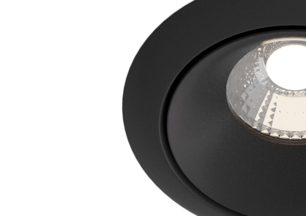 Spot incastra din Aluminiu Negru D10xH8cm Yin