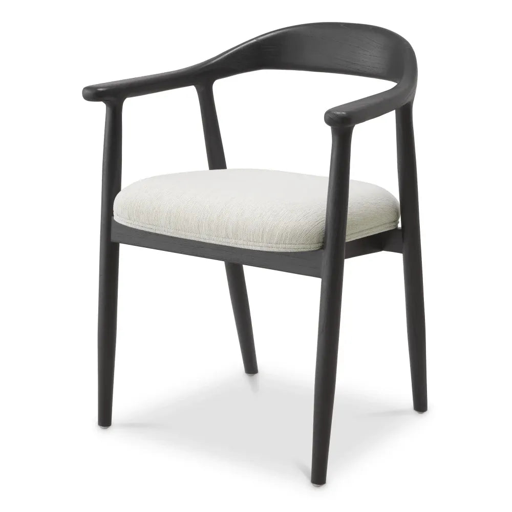 Scaun tapitat cu Stofa Crem L53xA55xH78cm Beale Eichholtz