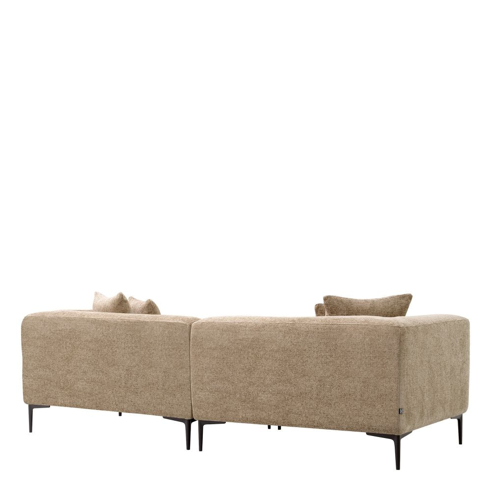 Canapea fixa Firenze Eichholtz din Stofa Lyssa Bej nisip L252cm