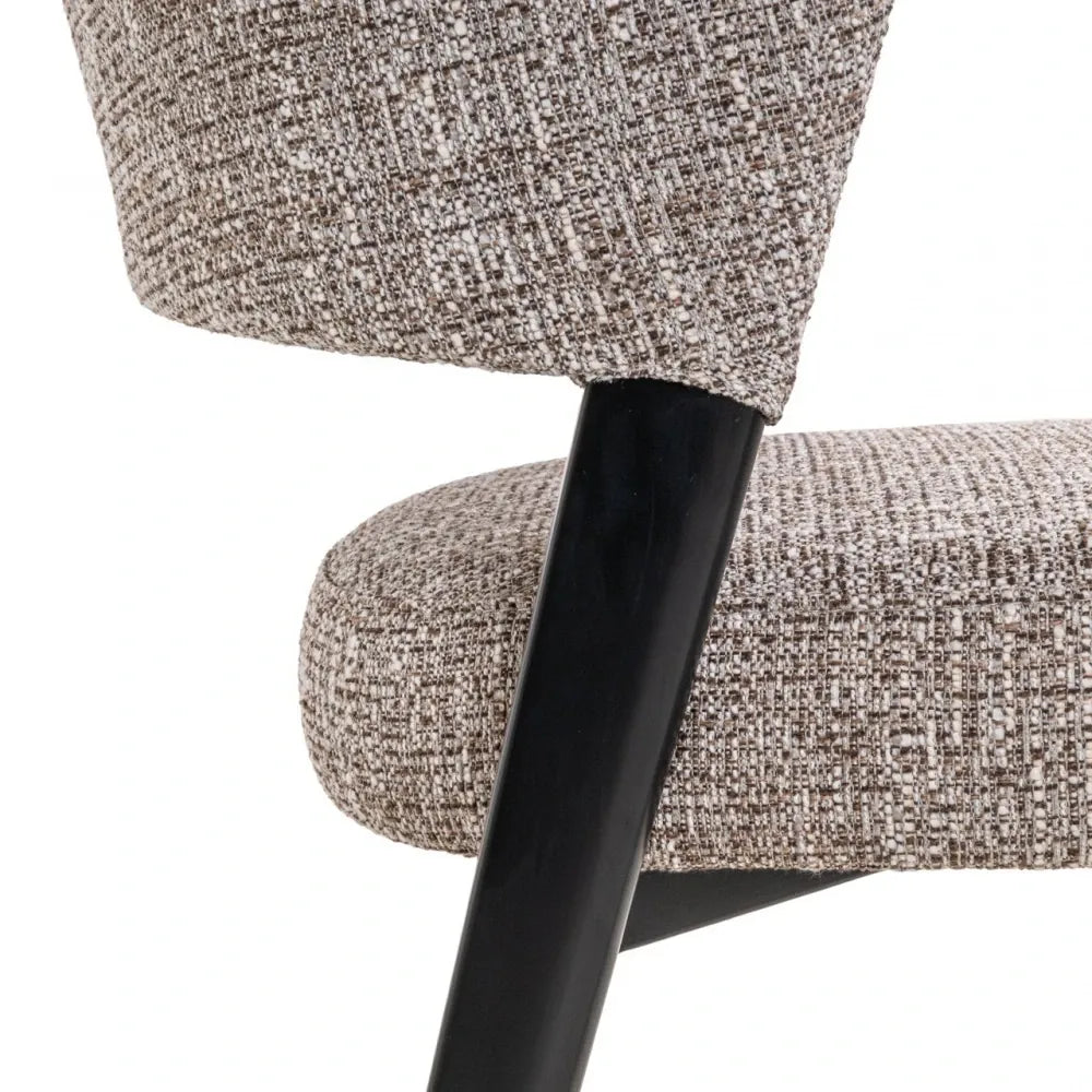 Scaun din Stofa Maro si Metal Negru L51xH77.5cm Zeno Richmond interiors