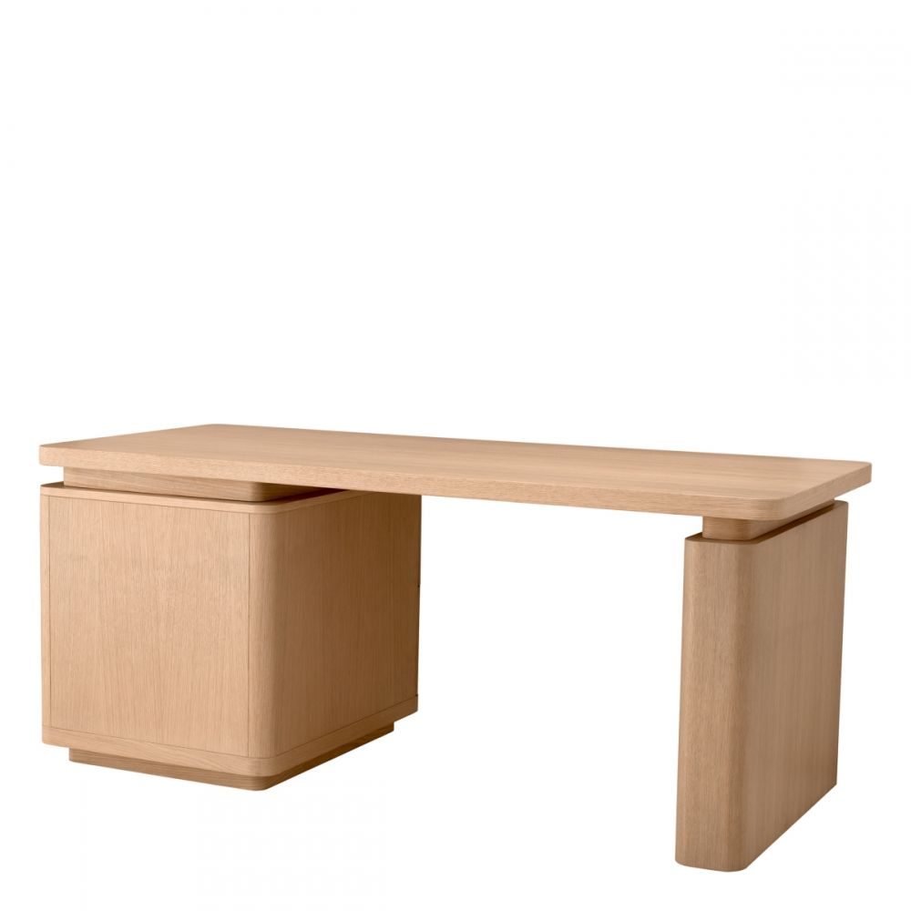 Birou Modesto Eichholtz din Lemn de stejar Bej L180xH76cm