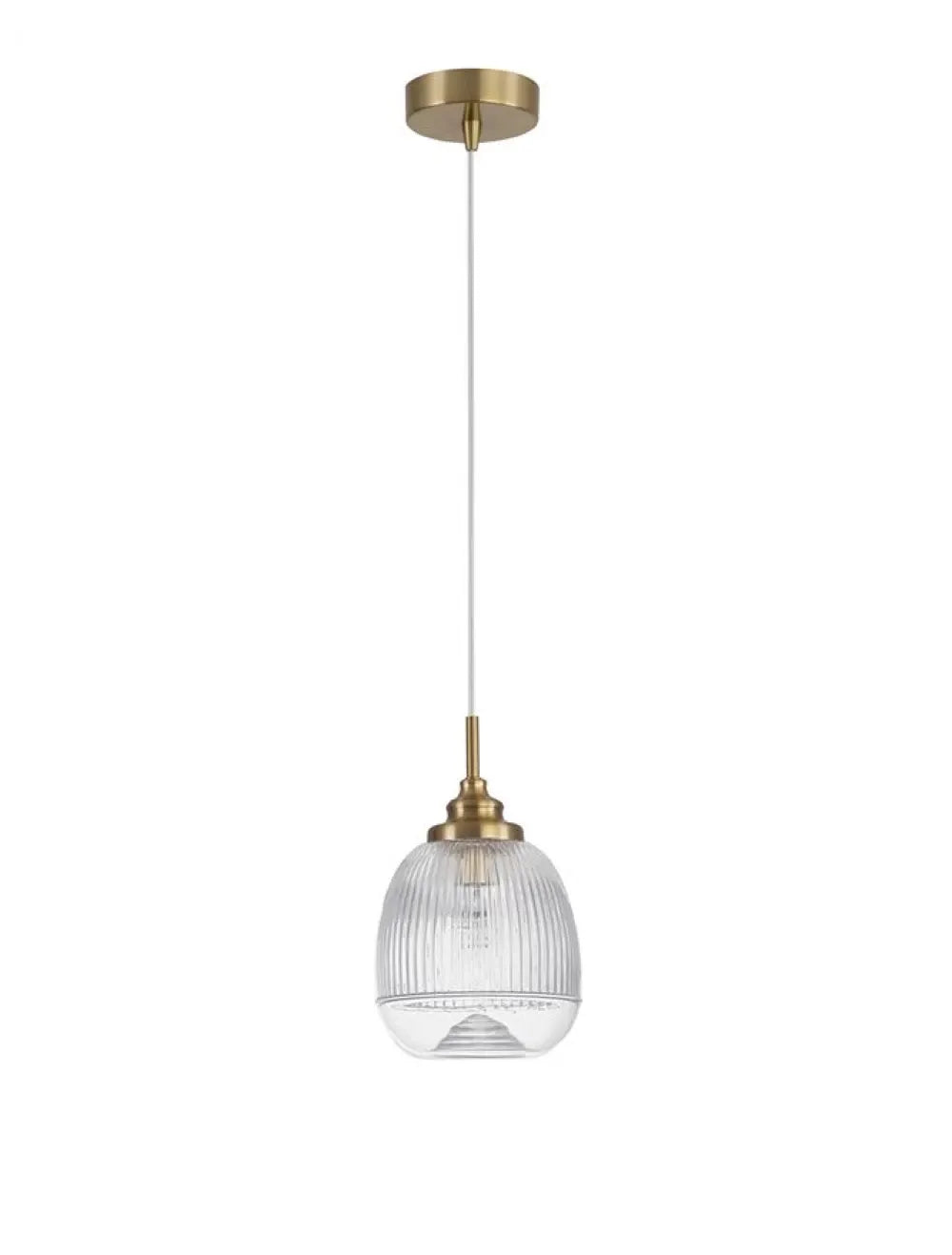 Pendul structura din Metal Auriu si abajur din Sticla Transparent H120xL15cm IP20 MOND