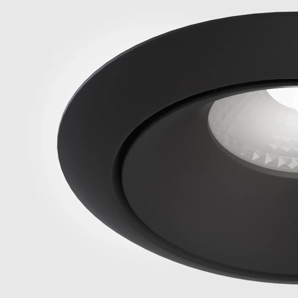 Spot incastrat rotund dimabil din Aluminiu Negru H7.5xD10cm IP 20 12W 820lm 4000k Yin